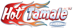 The 'Hot Tamale' logo from Paradox Performance Muffler, featuring stylized red and orange flames with white and red lettering.